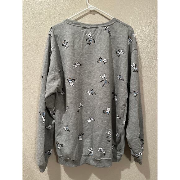 NWOT Disney Frozen Olaf AOP Gray Crewneck Sweatshirt Sz XXL - Picture 5 of 5